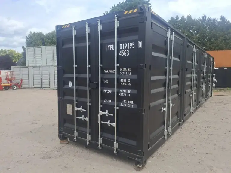 2025 rhino cross containers 40ft high cube black shipping container with 4 side doors 2025 rhino cross containers 40ft high cube black shipping container with 4 side doors
