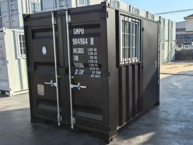 2025 rhino cross containers 7ft black shipping container with door and window 2025 rhino cross containers 7ft black shipping container with door and window