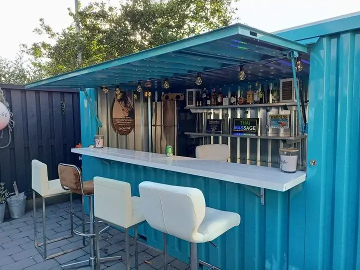 xl 4×3 meter demountable bar container, pink ral 3015 xl 4×3 meter demountable bar container, pink ral 3015