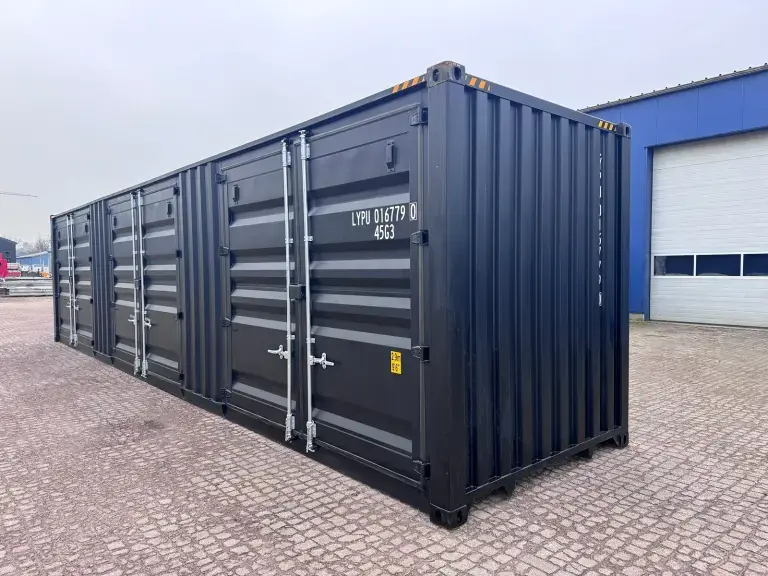 40 foot high cube shipping container with 3 side doors 40 foot high cube shipping container with 3 side doors