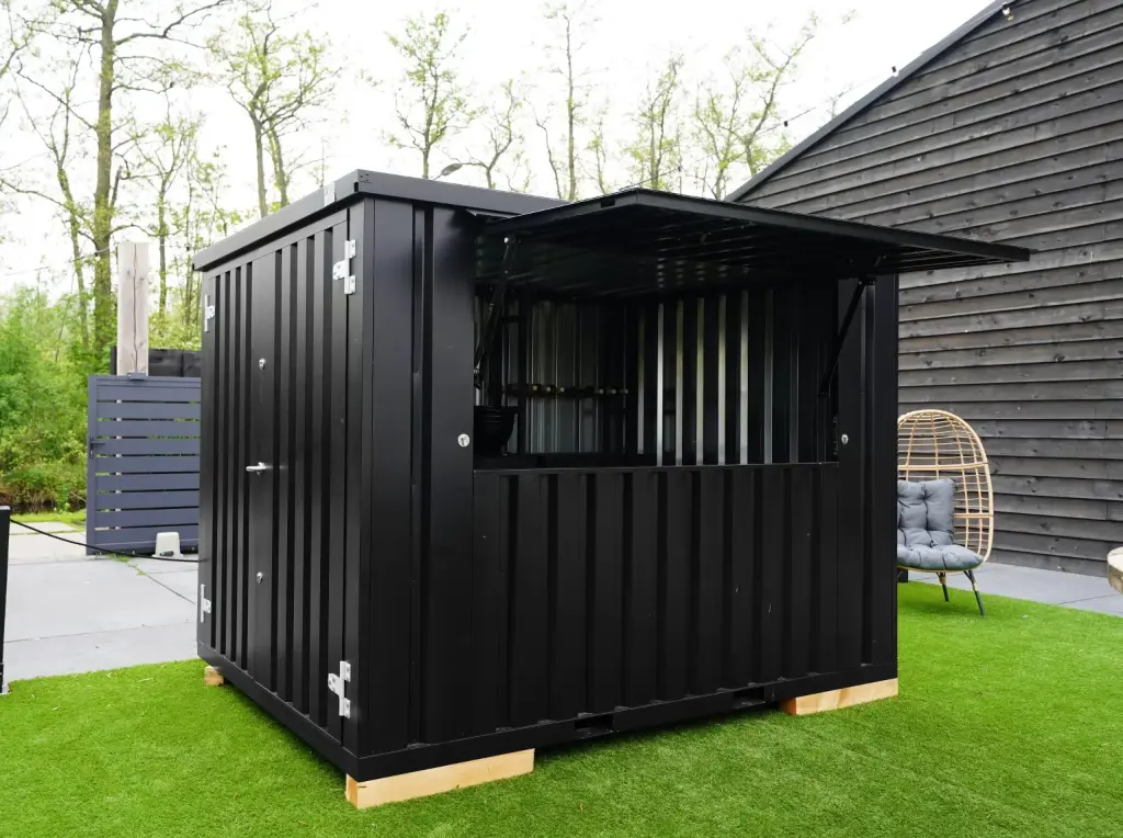 xl 4×3 meter demountable bar container, green ral 6005 xl 4×3 meter demountable bar container, green ral 6005