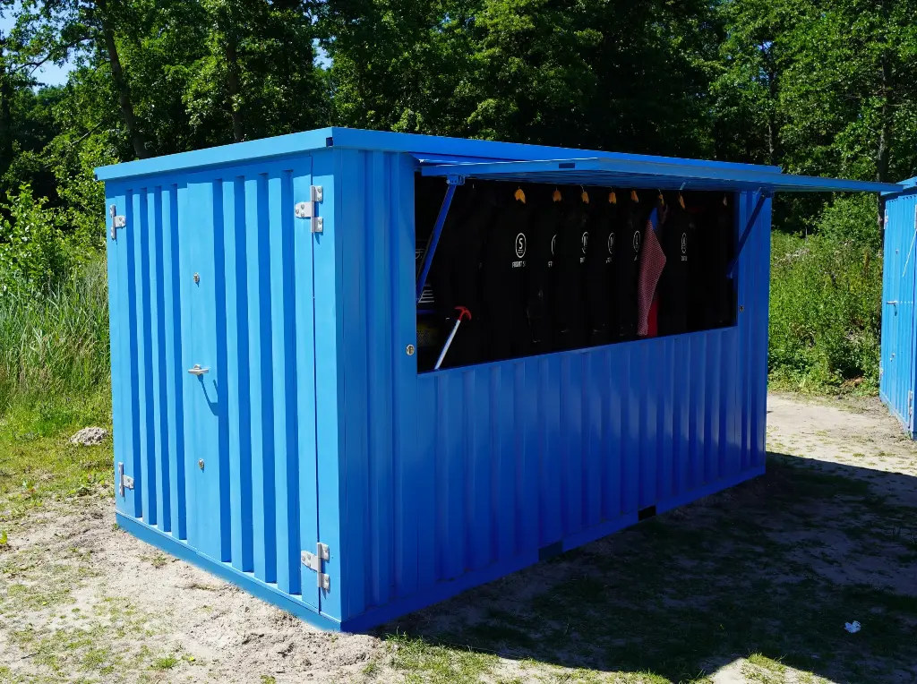xl 3x2m demountable bar container, blue ral 5015 xl 3x2m demountable bar container, blue ral 5015
