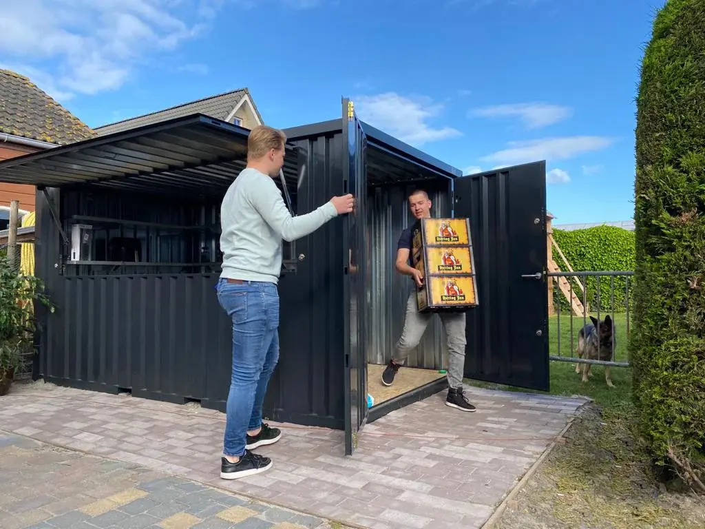 xl 4×3 meter demountable bar container, green ral 6005 xl 4×3 meter demountable bar container, green ral 6005