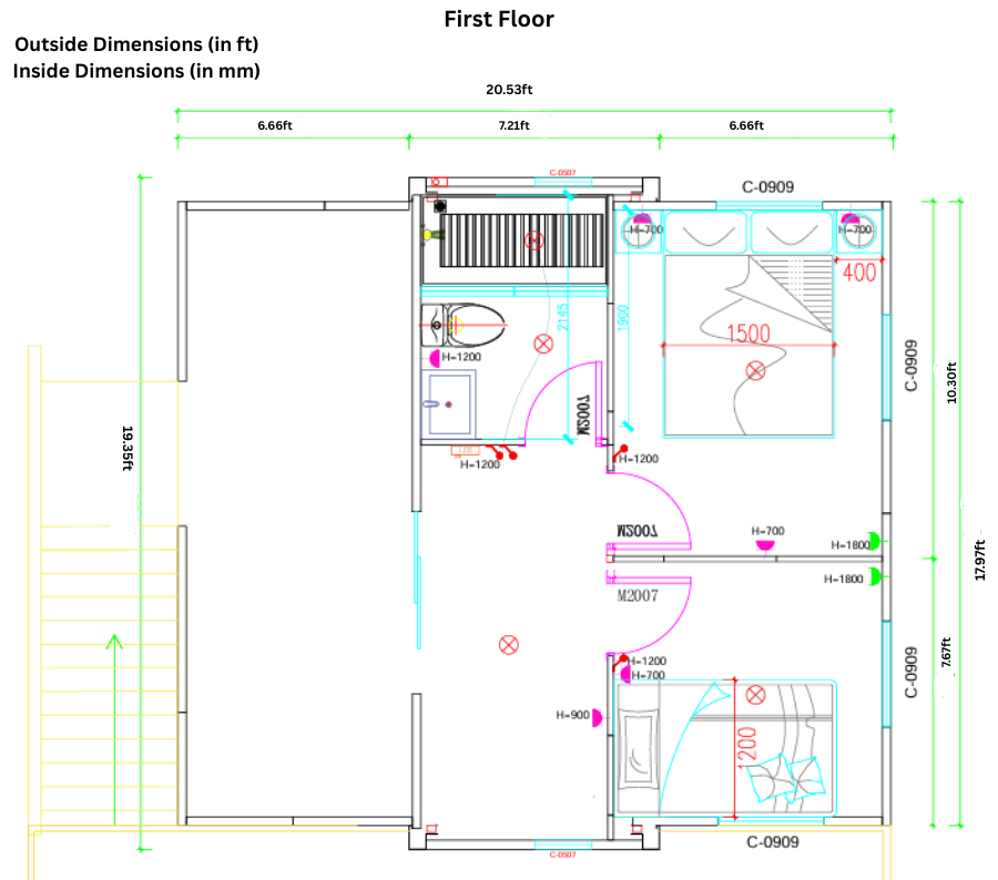 nmf 2 story tiny home 800 sq ft (400 sq ft per floor) nmf 2 story tiny home 800 sq ft (400 sq ft per floor)