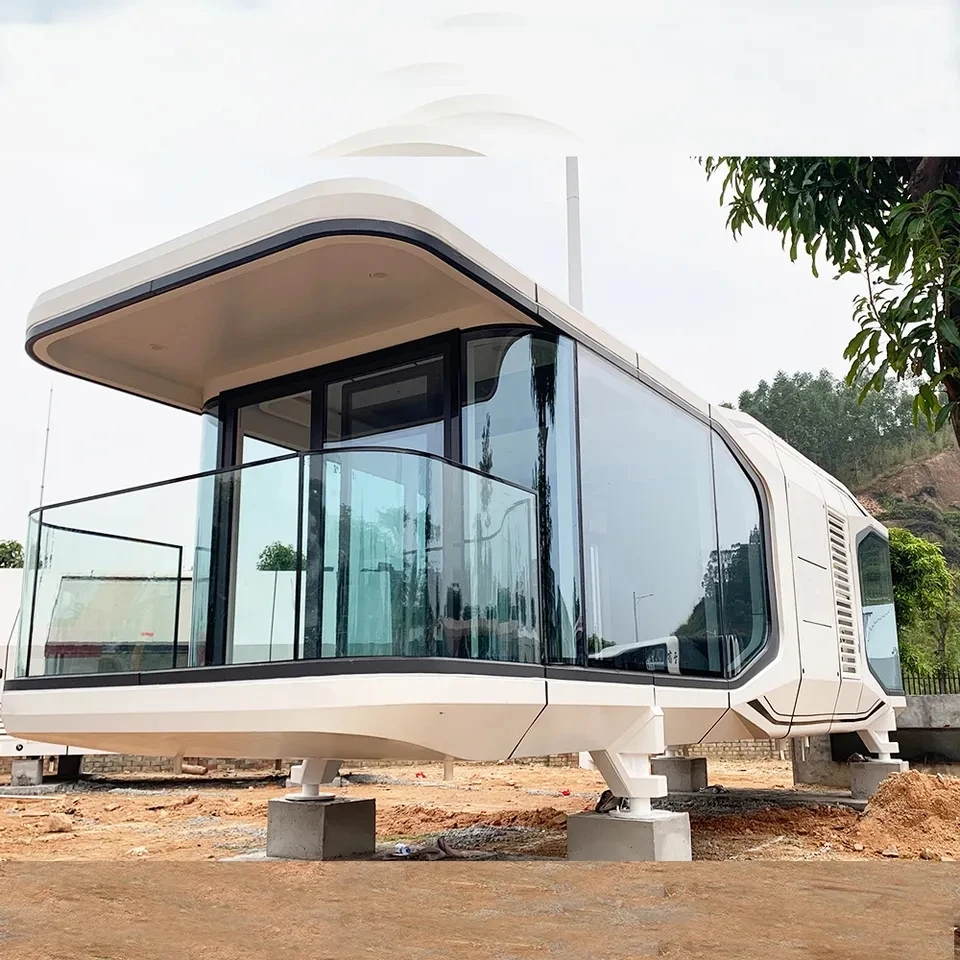 prefabricated house aluminum space capsule house 2 bedroom container house prefabricated house aluminum space capsule house 2 bedroom container house