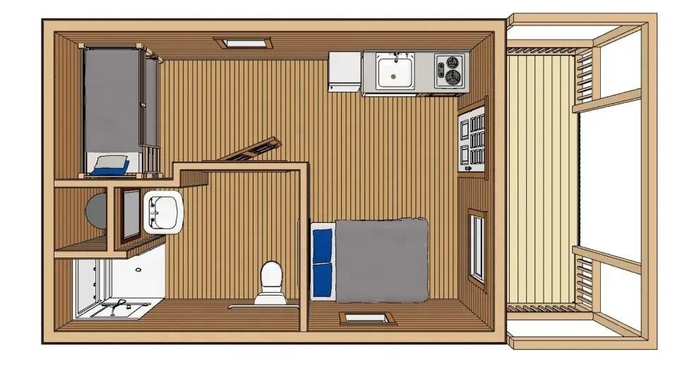 fua 701 tiny wooden home kit (364 sq ft) fua 701 tiny wooden home kit (364 sq ft)