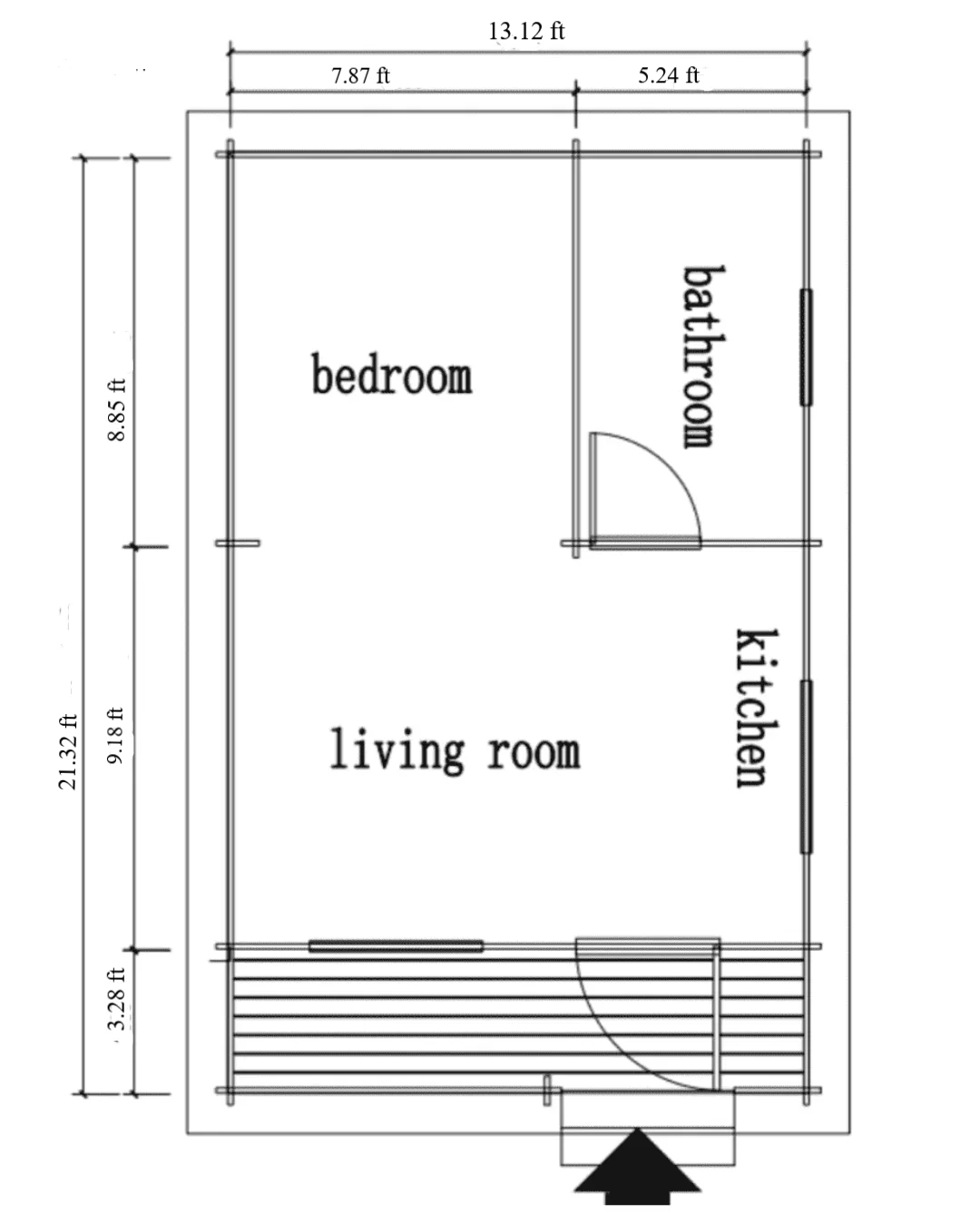 fgt 155 small cabin kit with bedroom, bathroom and kitchen (280sqft) fgt 155 small cabin kit with bedroom, bathroom and kitchen (280sqft)