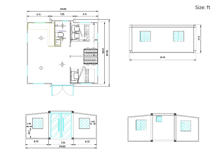 gn 791 prefab home with 2 bedrooms, kitchen & bathroom (400 sq ft) gn 791 prefab home with 2 bedrooms, kitchen & bathroom (400 sq ft)